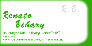 renato bihary business card